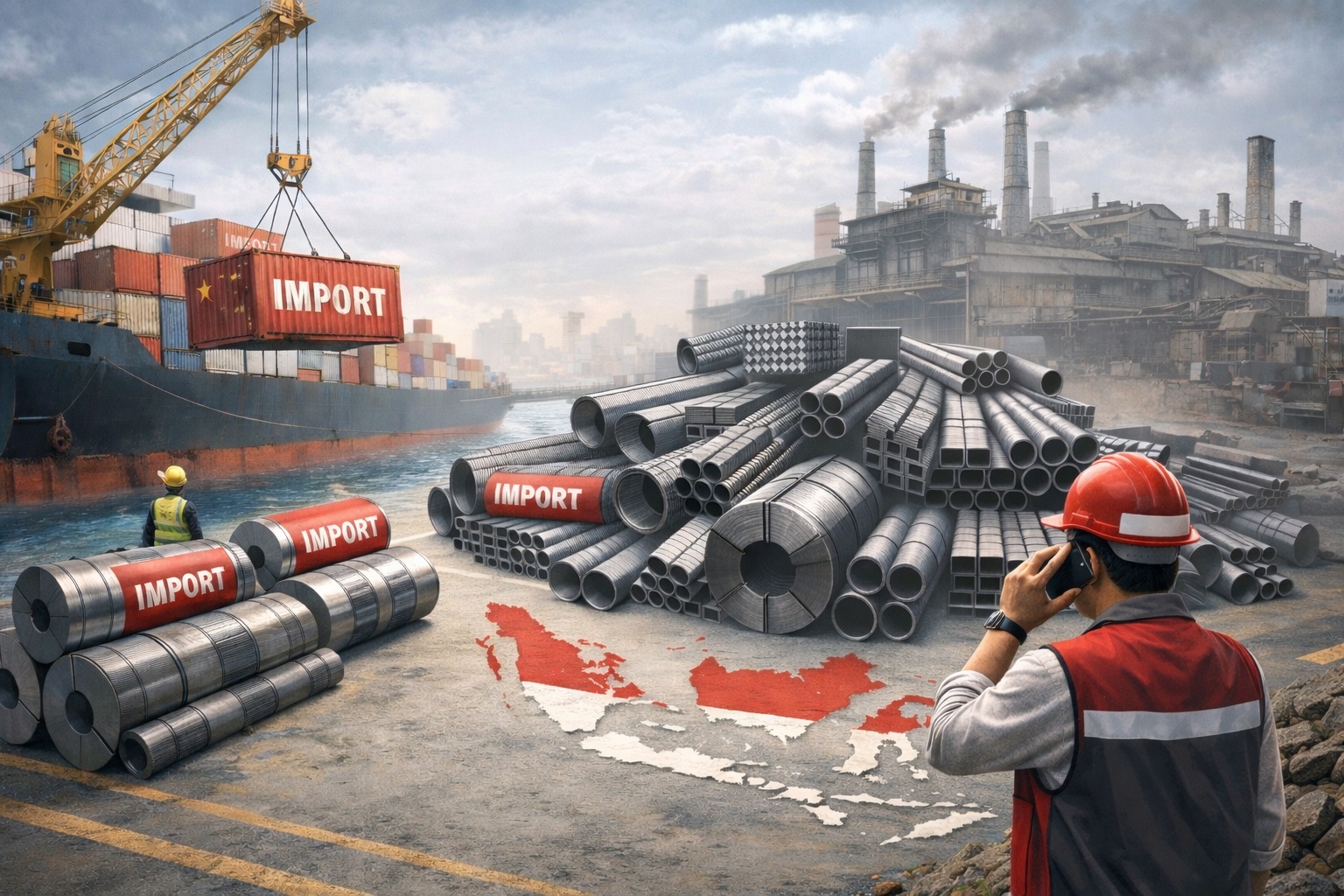 Ketika Baja Murah Membanjiri Pasar: Pelajaran dari Kebijakan Tarif India untuk Masa Depan Industri Baja Indonesia